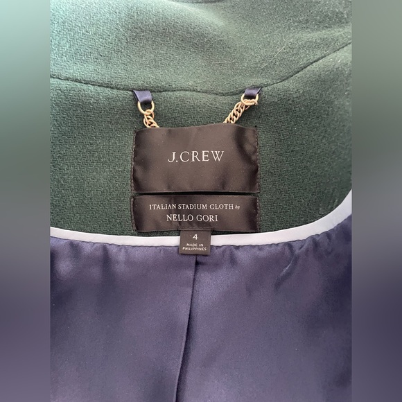 J. Crew Villa Coat - Italian Stadium-Cloth - Forest Green - Picture 2 of 6